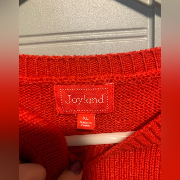 Joy Land  Set Of 2 RED Long Sleeve Knitted  Casual Fitted Sweater Size L & XL - Picture 5 of 6